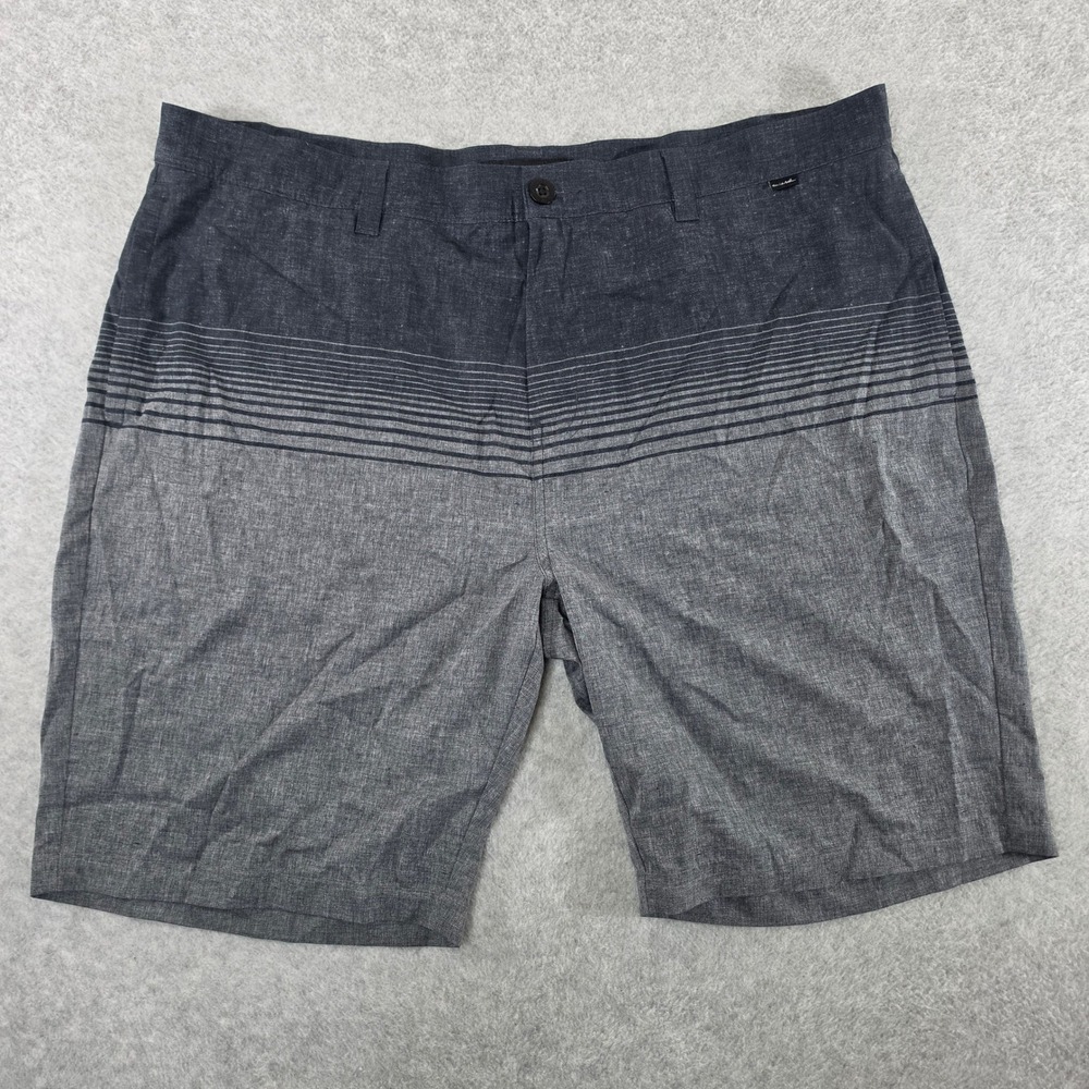 TravisMathew Mens Grey Stripe Hybrid Golf Shorts Size 42 Heathered Performance